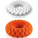 Kaleido 110 Silikomart stampo ciambella in silicone per torta da 19xh6 cm, decorata con intreccio geometrico