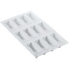 Star Game 35 Silikomart: stampo in silicone bianco per 12 mignon da combinare a stella Star Game 35 Silikomart: stampo in silicone bianco per 12 mignon da combinare a stella