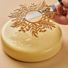 Ghirlanda Decor Silikomart; stampo silicone bianco o tappeto decorativo da 145 x h 2 mm Ghirlanda Decor Silikomart; stampo silicone bianco o tappeto decorativo da 145 x h 2 mm