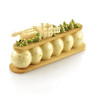 Truffle Eclair 75 Silikomart; stampo silicone bianco per 8 strisce Eclair 130 x 31 e h 28 mm con cutter Truffle Eclair 75 Silikomart; stampo silicone bianco per 8 strisce Eclair 130 x 31 e h 28 mm con cutter