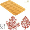 Bosco Silikomart: stampo silicone giallo per 21 foglie Linea Naturae