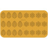 Inverno Silikomart stampo silicone giallo per 12 pigne e 12 fiocchi di neve, della linea Naturae Inverno Silikomart stampo silicone giallo per 12 pigne e 12 fiocchi di neve, della linea Naturae