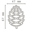 Inverno Silikomart stampo silicone giallo per 12 pigne, della linea Naturae Inverno Silikomart stampo silicone giallo per 12 pigne, della linea Naturae
