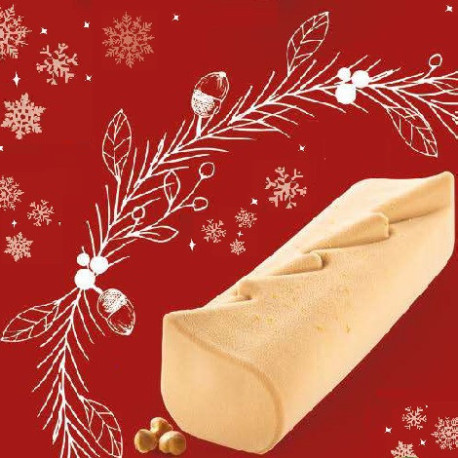 "Winter Pine 1200" SILIKOMART | Stampo Silicone per Tronchetto (Bûche) | Albero di Natale 3D - 25x8,3cm | Volume 1.2 Litri