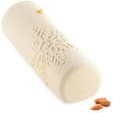 Snowfall bûche Silikomart: stampo silicone bianco tronchetto nevicata 25x8 cm h 58 mm