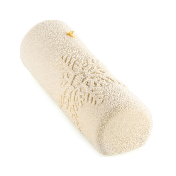 Snowfall bûche Silikomart: stampo silicone bianco tronchetto nevicata 25x8 cm h 58 mm