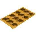Carciofo 28 Silikomart: stampo silicone giallo, linea Naturae, per 12 carciofi