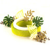 Giardino Silikomart: stampo silicone giallo 68 foglie di quattro dimensioni e forme, linea Naturae Giardino Silikomart: stampo silicone giallo 68 foglie di quattro dimensioni e forme, linea Naturae