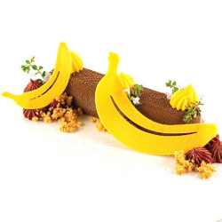 Banana Silikomart – Stampo in Silicone Giallo per 31 Decori a Forma di Frutta