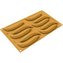 Baccello 13 Silikomart stampo silicone giallo 10 preparazioni baccelli con piselli, linea Naturae