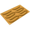 Baccello 13 Silikomart stampo silicone giallo 10 preparazioni baccelli con piselli, linea Naturae Baccello 13 Silikomart stampo silicone giallo 10 preparazioni baccelli con piselli, linea Naturae