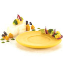 Piatto 80 Silikomart (Ø11,5×H1,5cm) – Stampo in Silicone Giallo Naturae per Preparazioni Dolci e Salate (6 Cavità)