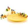 Piatto 80 Silikomart stampo silicone giallo 6 preparazioni piattino o piatto piano, linea Naturae