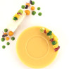 Piatto 80 Silikomart stampo silicone giallo 6 preparazioni piattino o piatto piano, linea Naturae Piatto 80 Silikomart stampo silicone giallo 6 preparazioni piattino o piatto piano, linea Naturae