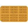 Lampo Silikomart stampo silicone giallo 18 decori di due diverse forme, linea Naturae Lampo Silikomart stampo silicone giallo 18 decori di due diverse forme, linea Naturae