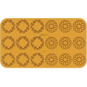 Stampo Corona per 18 Ghirlande in Silicone giallo da Silikomart Linea Naturae