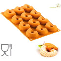 Polpo 20 Silikomart stampo silicone giallo 12 preparazioni tentacoli di polpo, linea Naturae