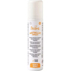Decora Spray Metallizzato Arancio (75ml) – Colorante Alimentare per Pasta di Zucchero, Pasta di Gomma e Cioccolato