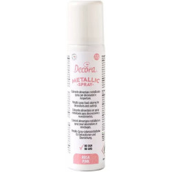 Decora Spray Metallizzato Rosa (75ml) – Colorante Alimentare per Pasta di Zucchero, Pasta di Gomma e Cioccolato
