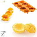 Stampo Michetta 92 pe 4 panini rosette soffiate in Silicone Giallo da Silikomart, linea Naturae