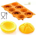 Michetta 92 Silikomart stampo silicone giallo 4 preparazioni panini rosette soffiate, linea Naturae