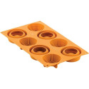 Stampo Michetta 92 pe 4 panini rosette soffiate in Silicone Giallo da Silikomart, linea Naturae