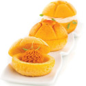 Stampo Michetta 92 pe 4 panini rosette soffiate in Silicone Giallo da Silikomart, linea Naturae