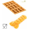 Scampo 20 Silikomart stampo silicone giallo 12 preparazioni code di scampi, linea Naturae Scampo 20 Silikomart stampo silicone giallo 12 preparazioni code di scampi, linea Naturae