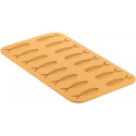 Lisca 4 Silikomart: stampo in silicone giallo per 16 preparazioni a forma di lische di pesce della ì linea Naturae