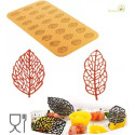 Foresta Silikomart stampo silicone giallo 24 decori foglie di due diverse forme