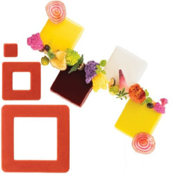 Stampo in Silicone Quadrato 3.0/4.0 – 12 Cavità – Silikomart Professional – Colore Giallo