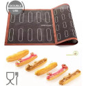 Air mat Éclair 583x384 mm Silikomart tappeto silicone microforato doppia faccia per éclairs