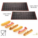 Air mat Éclair 583x384 mm Silikomart tappeto silicone microforato doppia faccia per éclairs