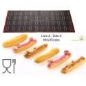 Air mat Éclair 583x384 mm Silikomart tappeto silicone microforato doppia faccia per éclairs