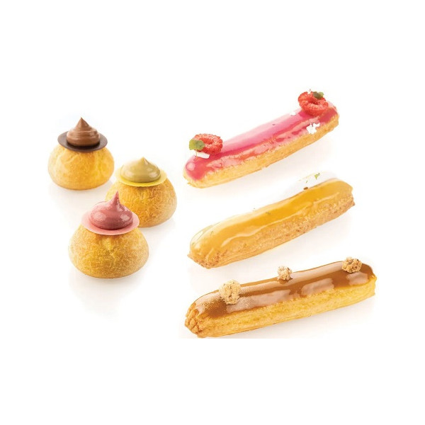 Air mat Éclair & choux 300x400 mm Silikomart tappeto silicone microforato doppia faccia per bignè ed éclairs