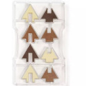 Abete ad incastro Decora stampo cioccolato policarbonato 4 cioccolatini alberi 3D