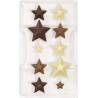 Stella Decora stampo cioccolato policarbonato 10 stelle da combinare per figure 3D Stella Decora stampo cioccolato policarbonato 10 stelle da combinare per figure 3D