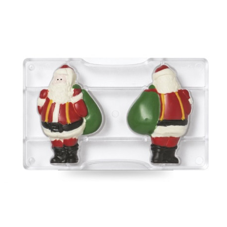 Piccolo babbo natale con sacco Decora stampo cioccolato policarbonato 69x105 mm Piccolo babbo natale con sacco Decora stampo cioccolato policarbonato 69x105 mm