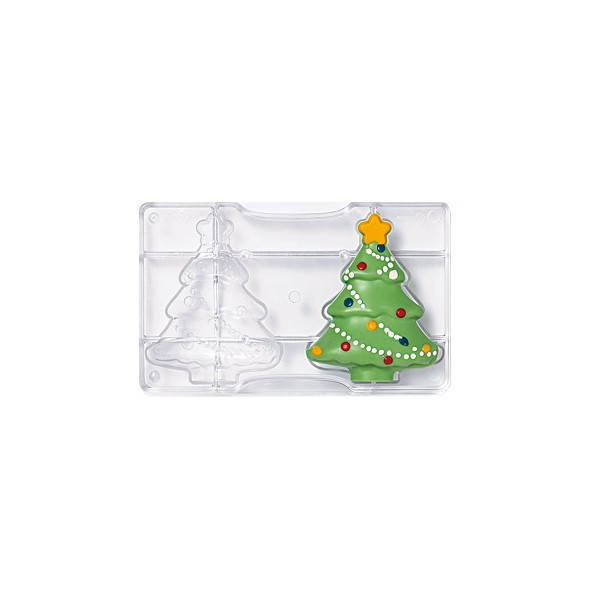 Stampo cioccolato Albero di Natale piccolo 3D in policarbonato da Decora