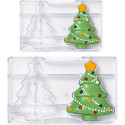 Piccolo o grande albero di natale 3D Decora stampo cioccolato policarbonato