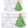 Piccolo o grande albero di natale 3D Decora stampo cioccolato policarbonato Piccolo o grande albero di natale 3D Decora stampo cioccolato policarbonato