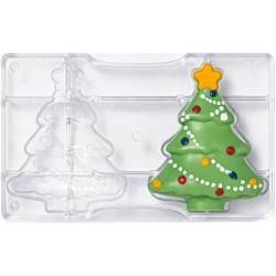 Stampo Albero di Natale 3D Decora – Policarbonato per Cioccolato in 2 Formati (Piccolo o Grande)
