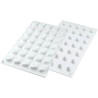 Stampo Micro Oval o Micro Ovali o Oblunghi, da 26,5 mm x 19,5 mm ed altezza 12,5 mm in silicone di Silikomart