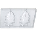 Stampo Abete di Natale di Cioccolato da 100 g 14 x 8,6 cm 2 cavità in policarbonato
