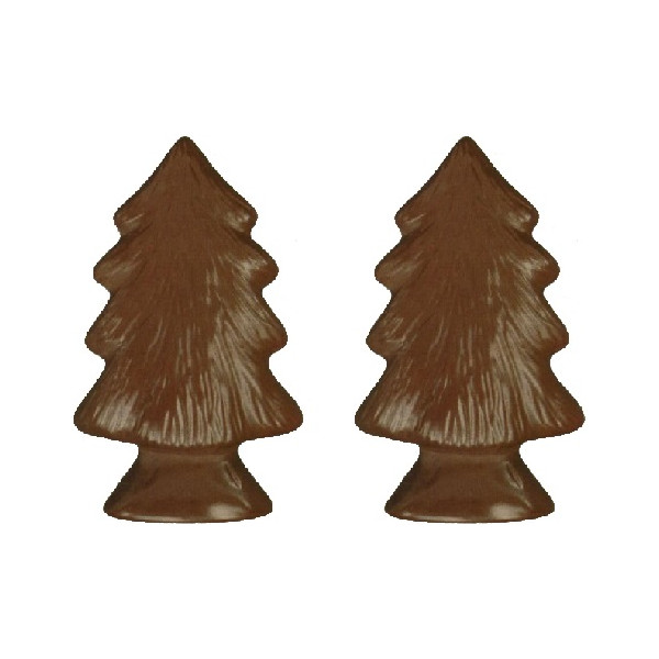 Stampo Abete di Natale di Cioccolato da 100 g 14 x 8,6 cm 2 cavità in policarbonato