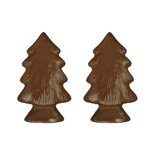 Stampo Abete di Natale di Cioccolato da 100 g 14 x 8,6 cm 2 cavità in policarbonato