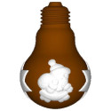 Lampadina natalizia stampo cioccolato policarbonato lampadina con decoro babbo natale
