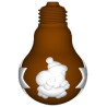 Lampadina natalizia stampo cioccolato policarbonato lampadina con decoro babbo natale Lampadina natalizia stampo cioccolato policarbonato lampadina con decoro babbo natale