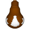 Lampadina natalizia stampo cioccolato policarbonato lampadina con decoro albero di natale