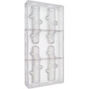 Tronchetto stampo cioccolato policarbonato 4 tronchetti Ø24 x 120 mm peso 50 g